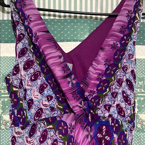Rabbit Rabbit Rabbit Purple Patterned Women's Dress - Picture 4 of 4